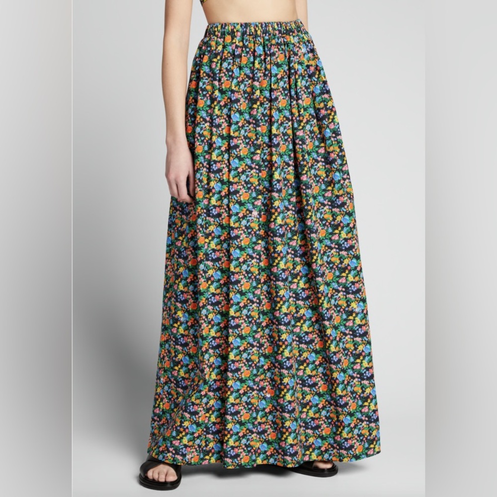 Tibi Multicolor Sabine Floral Maxi Skirt